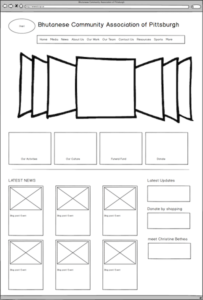a website wireframe