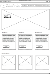 a website wireframe