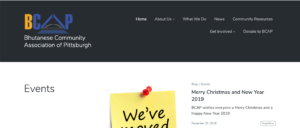 screenshot of BCAP website redesign